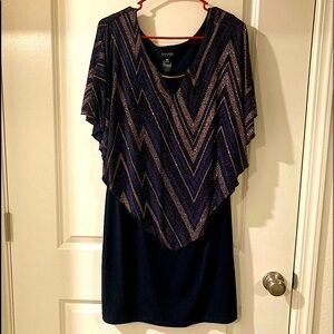 Stunning 16W Enfocus Women Glitter Poncho Sheath Dress